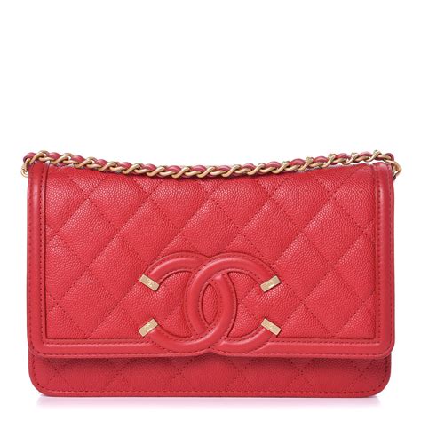 chanel wallet on chain filigree|chanel woc wallet.